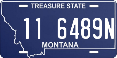 MT license plate 116489N