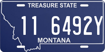 MT license plate 116492Y