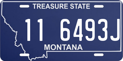 MT license plate 116493J