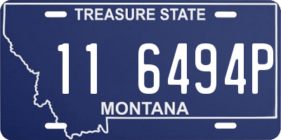 MT license plate 116494P