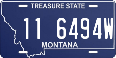 MT license plate 116494W