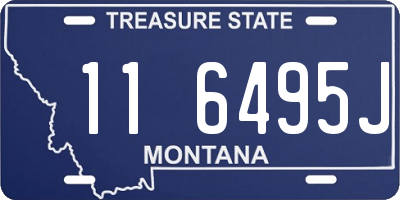 MT license plate 116495J