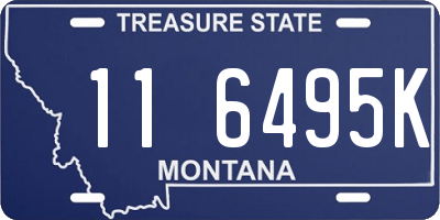 MT license plate 116495K