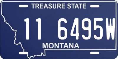 MT license plate 116495W