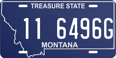 MT license plate 116496G