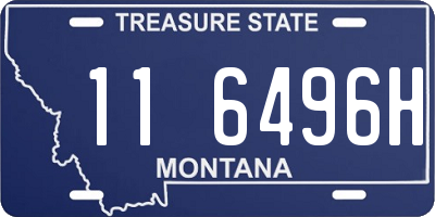 MT license plate 116496H