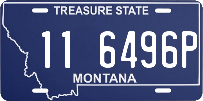 MT license plate 116496P