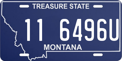 MT license plate 116496U