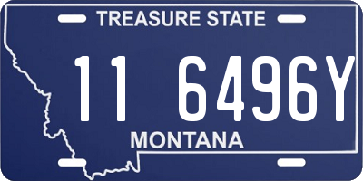 MT license plate 116496Y