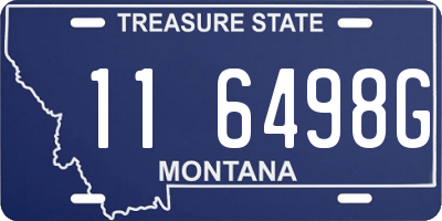 MT license plate 116498G