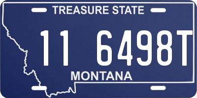MT license plate 116498T