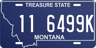 MT license plate 116499K