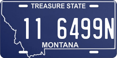 MT license plate 116499N