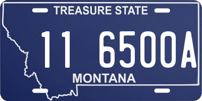 MT license plate 116500A