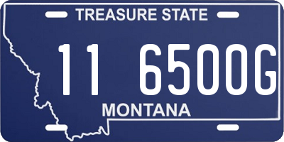 MT license plate 116500G