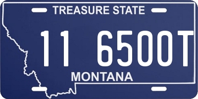 MT license plate 116500T
