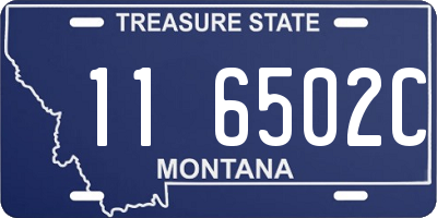 MT license plate 116502C