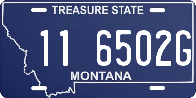 MT license plate 116502G