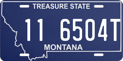 MT license plate 116504T