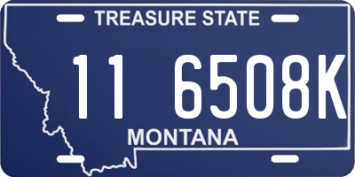 MT license plate 116508K
