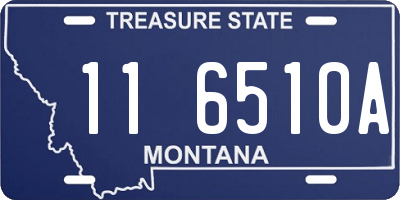 MT license plate 116510A