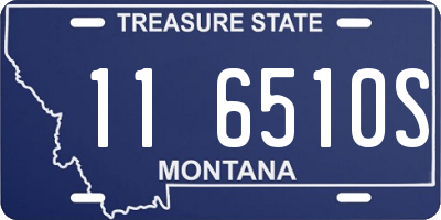 MT license plate 116510S