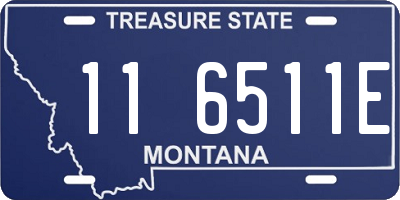 MT license plate 116511E