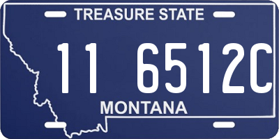 MT license plate 116512C