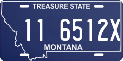 MT license plate 116512X