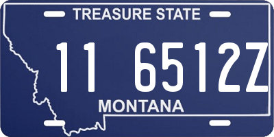 MT license plate 116512Z