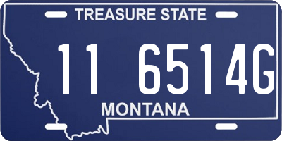 MT license plate 116514G