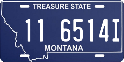 MT license plate 116514I