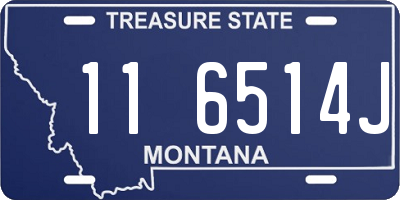 MT license plate 116514J