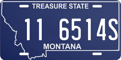 MT license plate 116514S