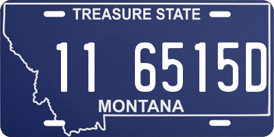 MT license plate 116515D
