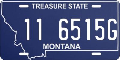 MT license plate 116515G