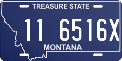 MT license plate 116516X