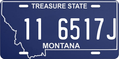 MT license plate 116517J