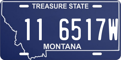 MT license plate 116517W