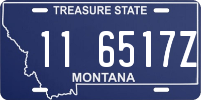 MT license plate 116517Z