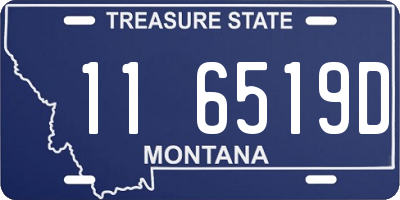 MT license plate 116519D