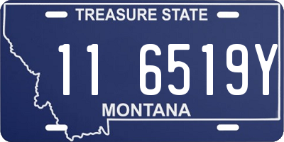 MT license plate 116519Y