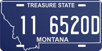 MT license plate 116520D