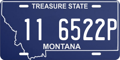 MT license plate 116522P