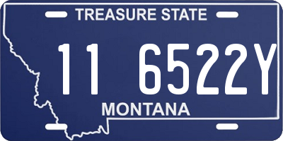 MT license plate 116522Y