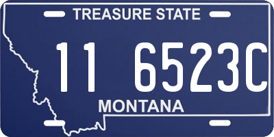 MT license plate 116523C