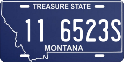 MT license plate 116523S