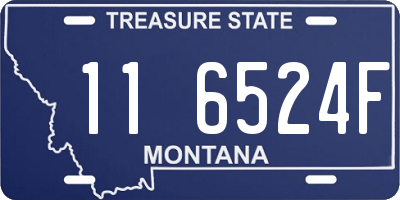 MT license plate 116524F