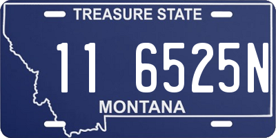 MT license plate 116525N