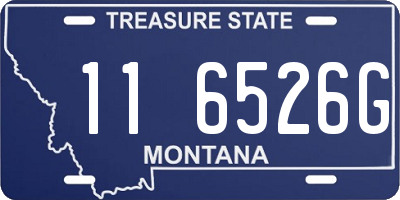 MT license plate 116526G